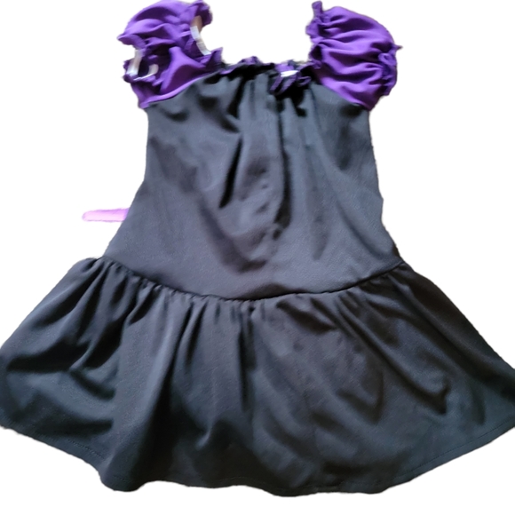 3t small witch costume girls purple black cat dress up halloween outfit - Picture 2 of 6